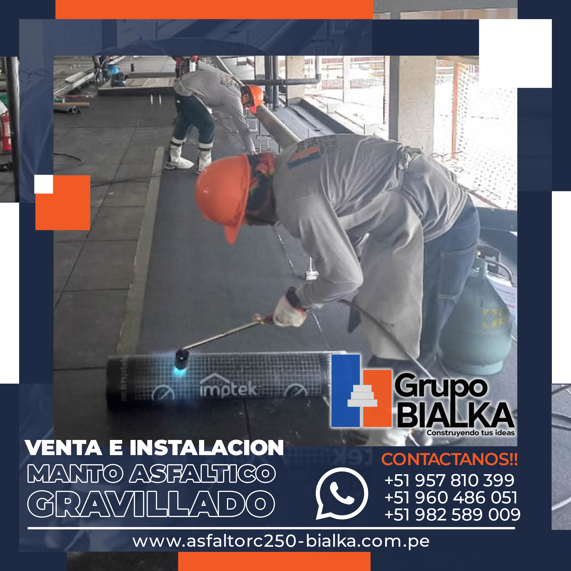 venta de manto asfaltico gravillado